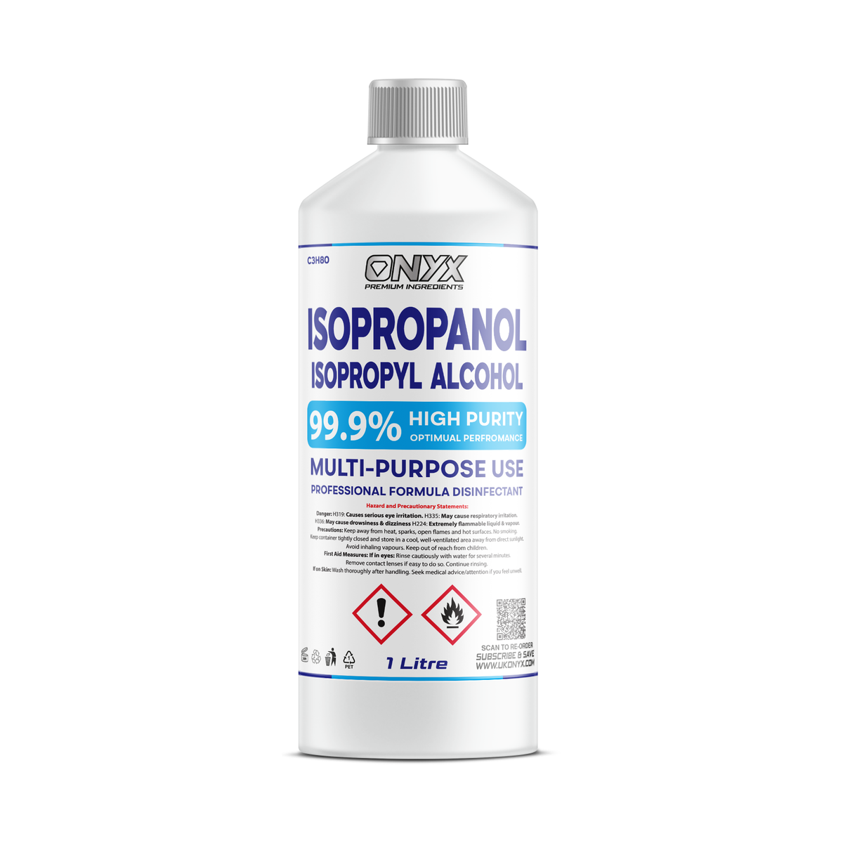 ONYX Isopropyl Alcohol 99.9% IPA 1 Litre bottle