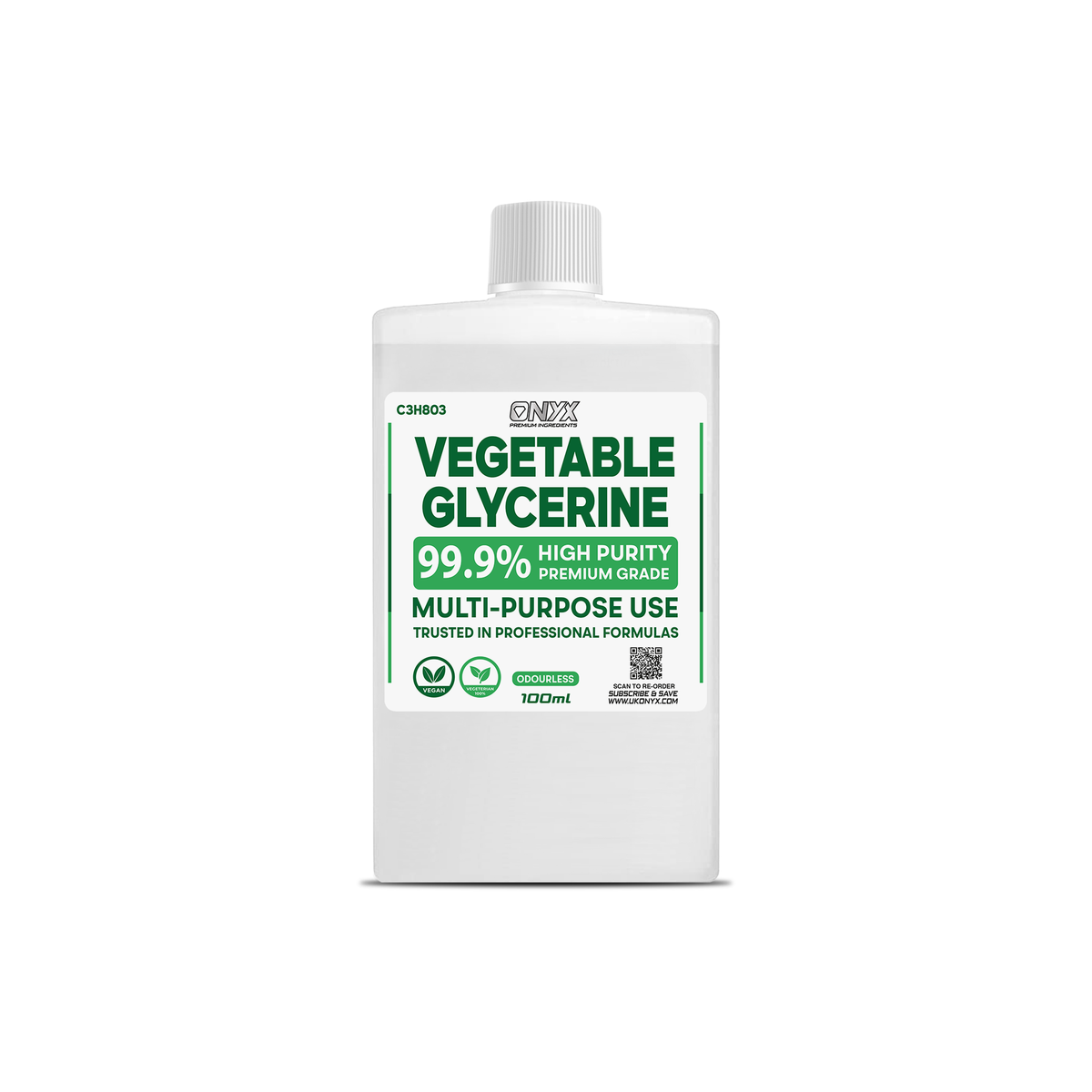 Vegetable Glycerine - PURE VG EP/USP Food/Cosmetic Grade Halal & Kosher, Colourless & Odourless