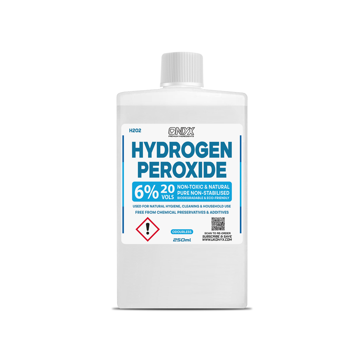 Hydrogen Peroxide Pure Food Grade 6%, 20 Vols. Non-Toxic Natural Disinfectant*