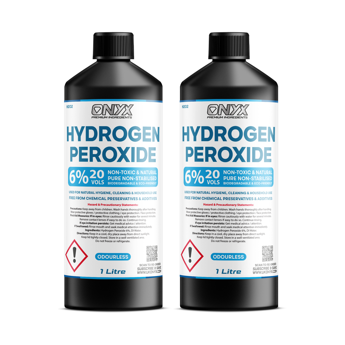Hydrogen Peroxide Pure Food Grade 6%, 20 Vols. Non-Toxic Natural Disinfectant*