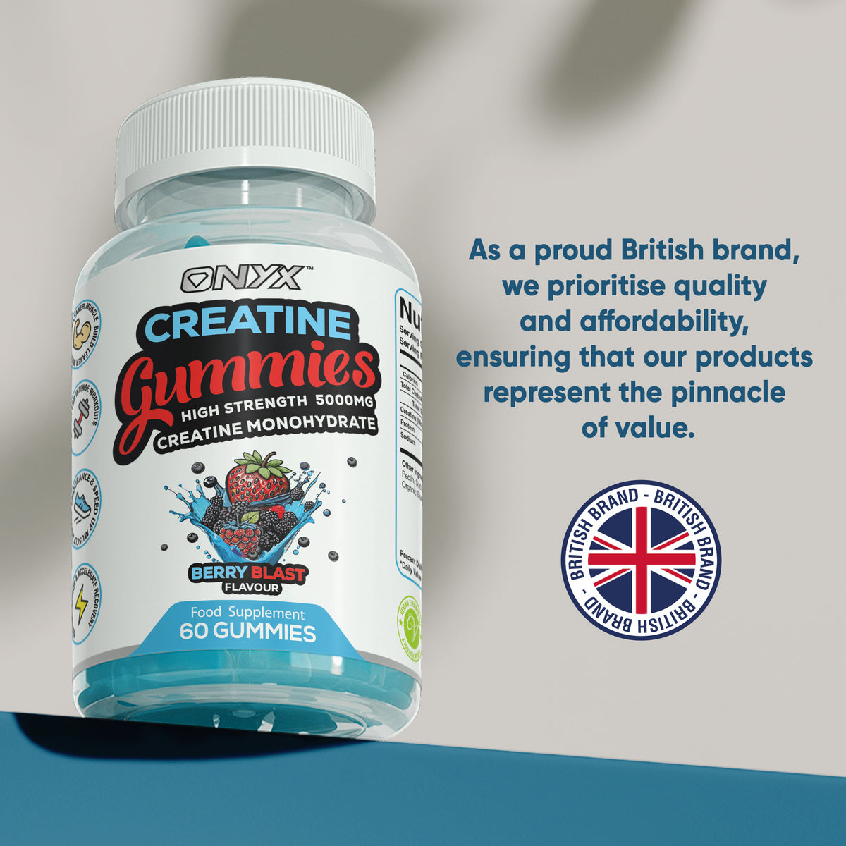 Creatine Gummies - Creatine Monohydrate 5000mg - 60 Gummies