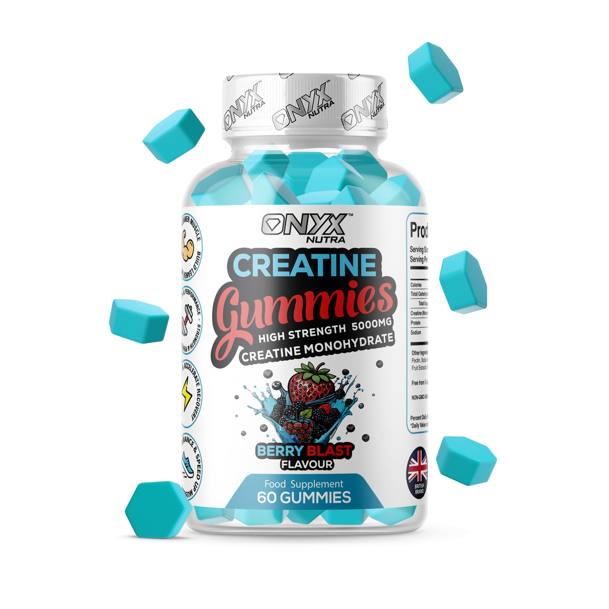 Creatine Gummies - Creatine Monohydrate 5000mg - 60 Gummies