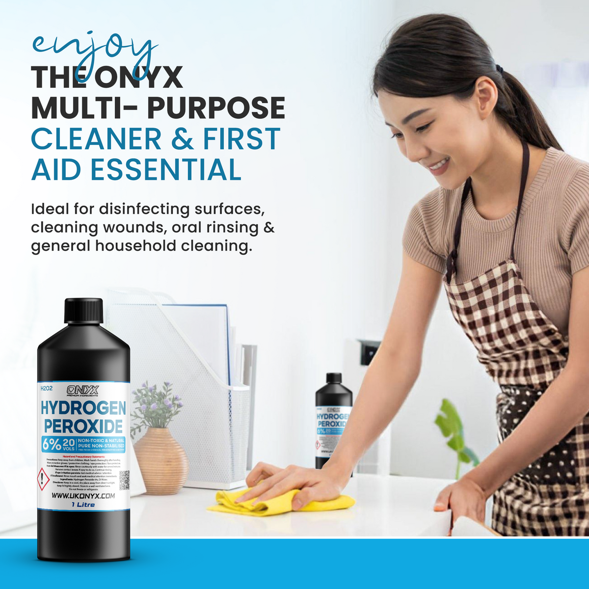 Hydrogen Peroxide Pure Food Grade 6%, 20 Vols. Non-Toxic Natural Disinfectant*